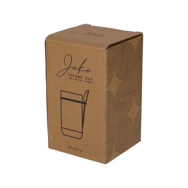 JENS Living Thermo Beker met Lepel Jake Zwart