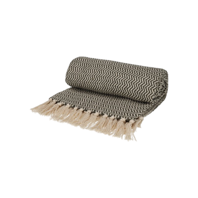 JENS Living Recycled Cotton Plaid Visgraat Groen