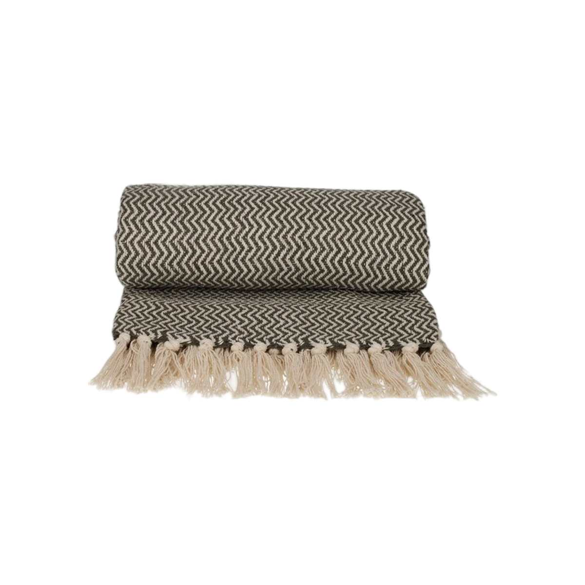 JENS Living Recycled Cotton Plaid Visgraat Groen