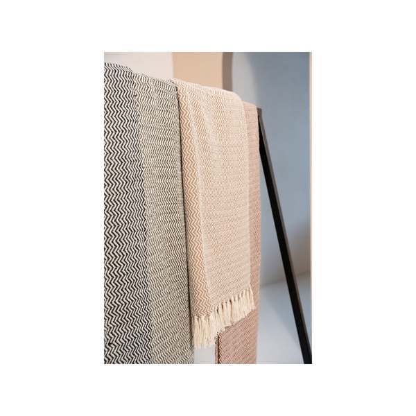 JENS Living Recycled Cotton Plaid Visgraat Groen