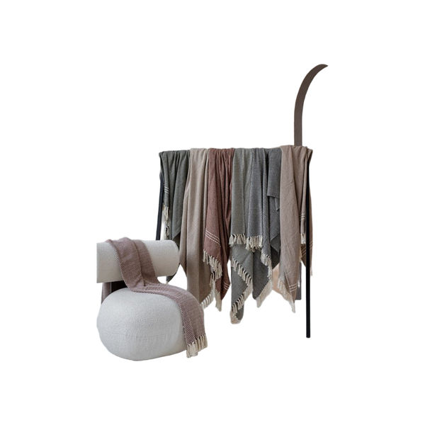 JENS Living Recycled Cotton Plaid Visgraat Groen