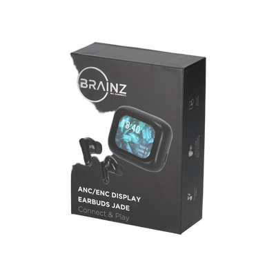 BRAINZ ANC/ENC Display Earbuds Jade Zwart