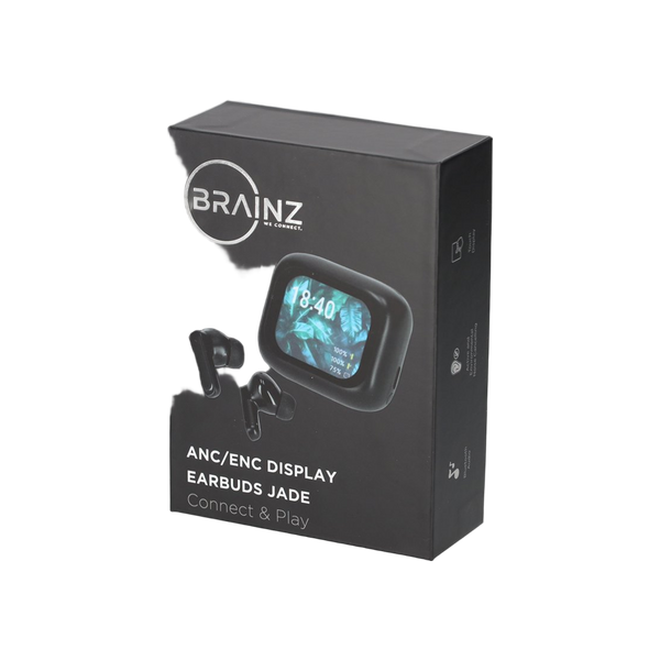 BRAINZ ANC/ENC Display Earbuds Jade Zwart