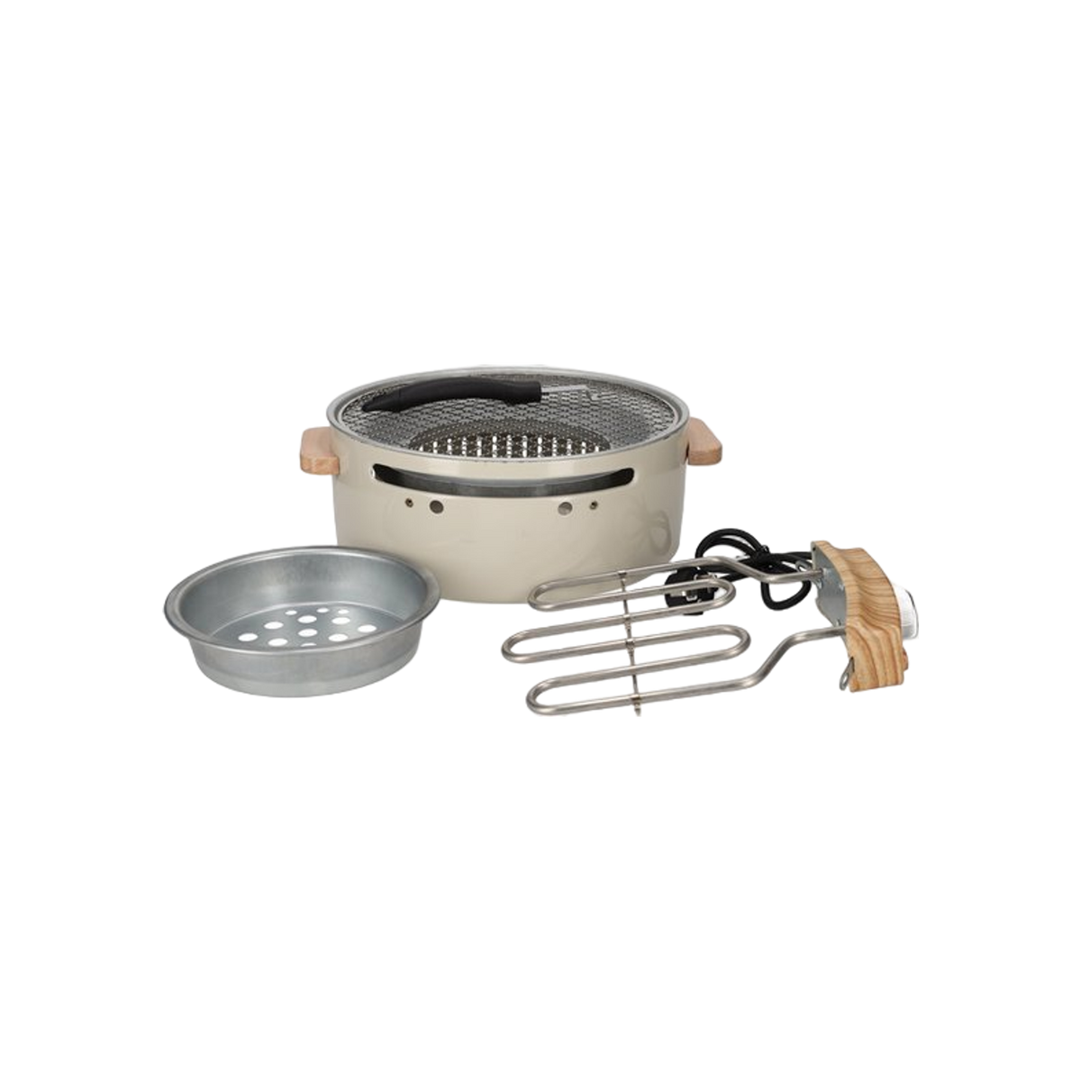 NORLÄNDER Hybrid BBQ Taupe Houtskool & Gas Barbecue