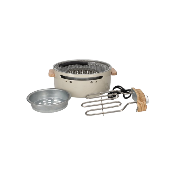 NORLÄNDER Hybrid BBQ Taupe Houtskool & Gas Barbecue