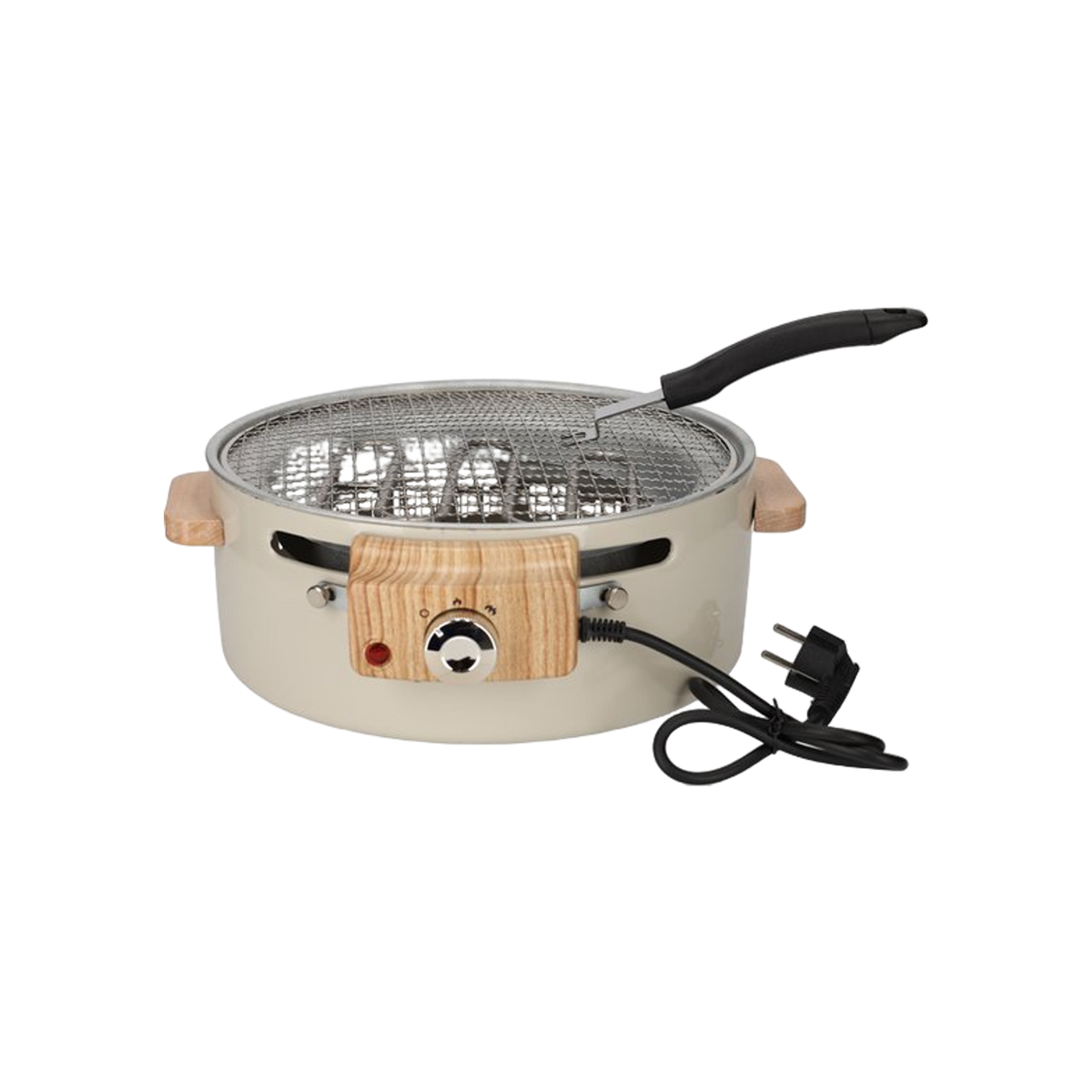 NORLÄNDER Hybrid BBQ Taupe Houtskool & Gas Barbecue