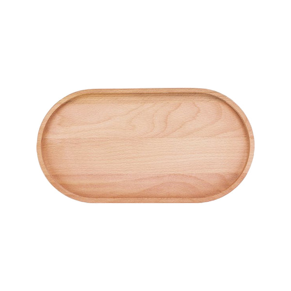 Bowls and Dishes Buchen Holz Ovales Serviertablett 32x17cm