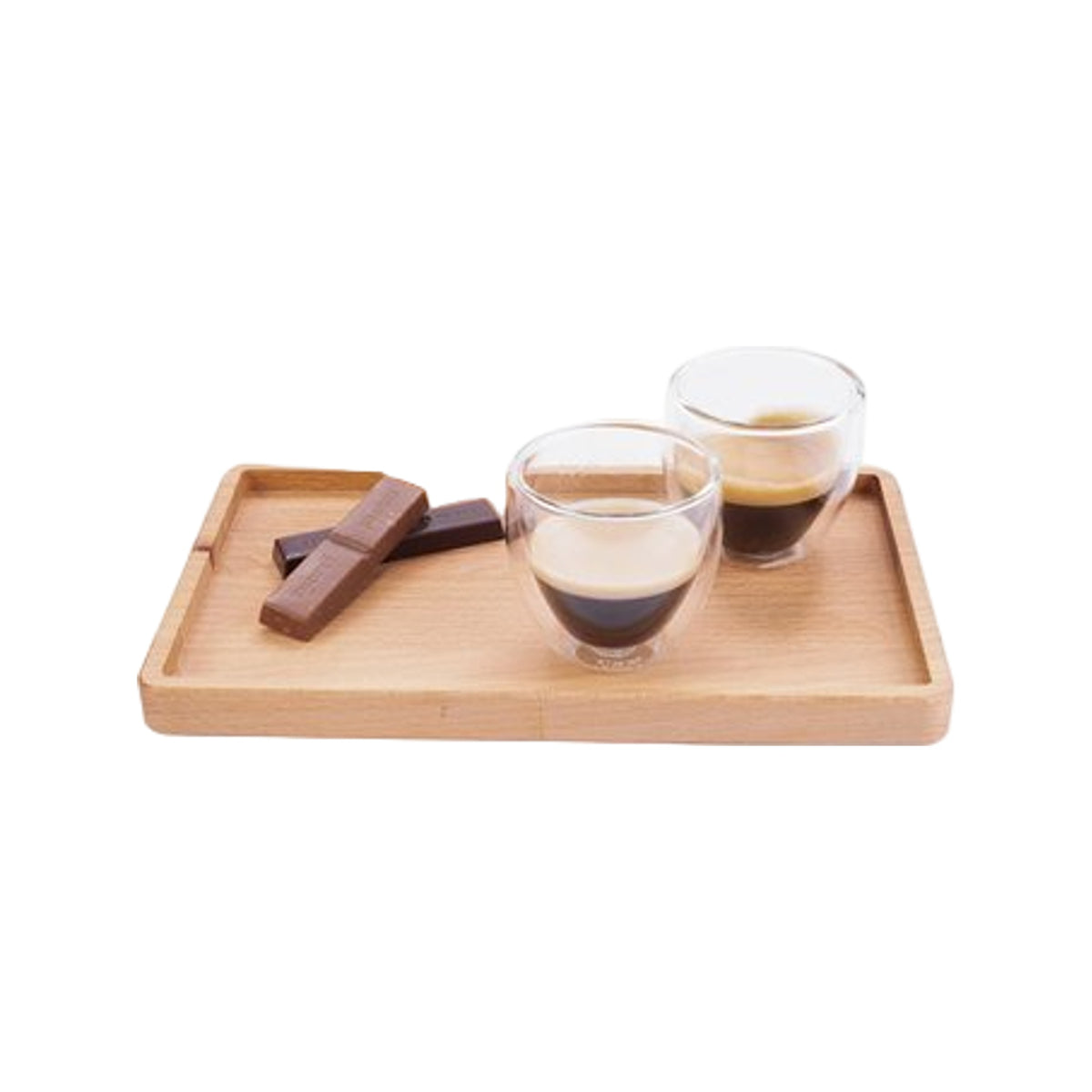 Bowls and Dishes Buchen Holz Serviertablett Rechteckig M 24 x 14,5 cm