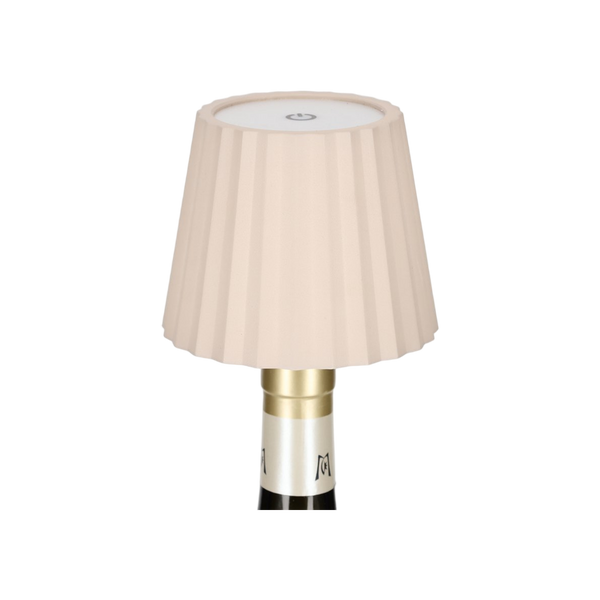 JENS Living LED Fles Lamp Ribbel Taupe
