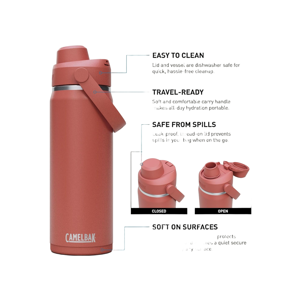Thrive Chug Vacuum 0,6 L Sierra Red
