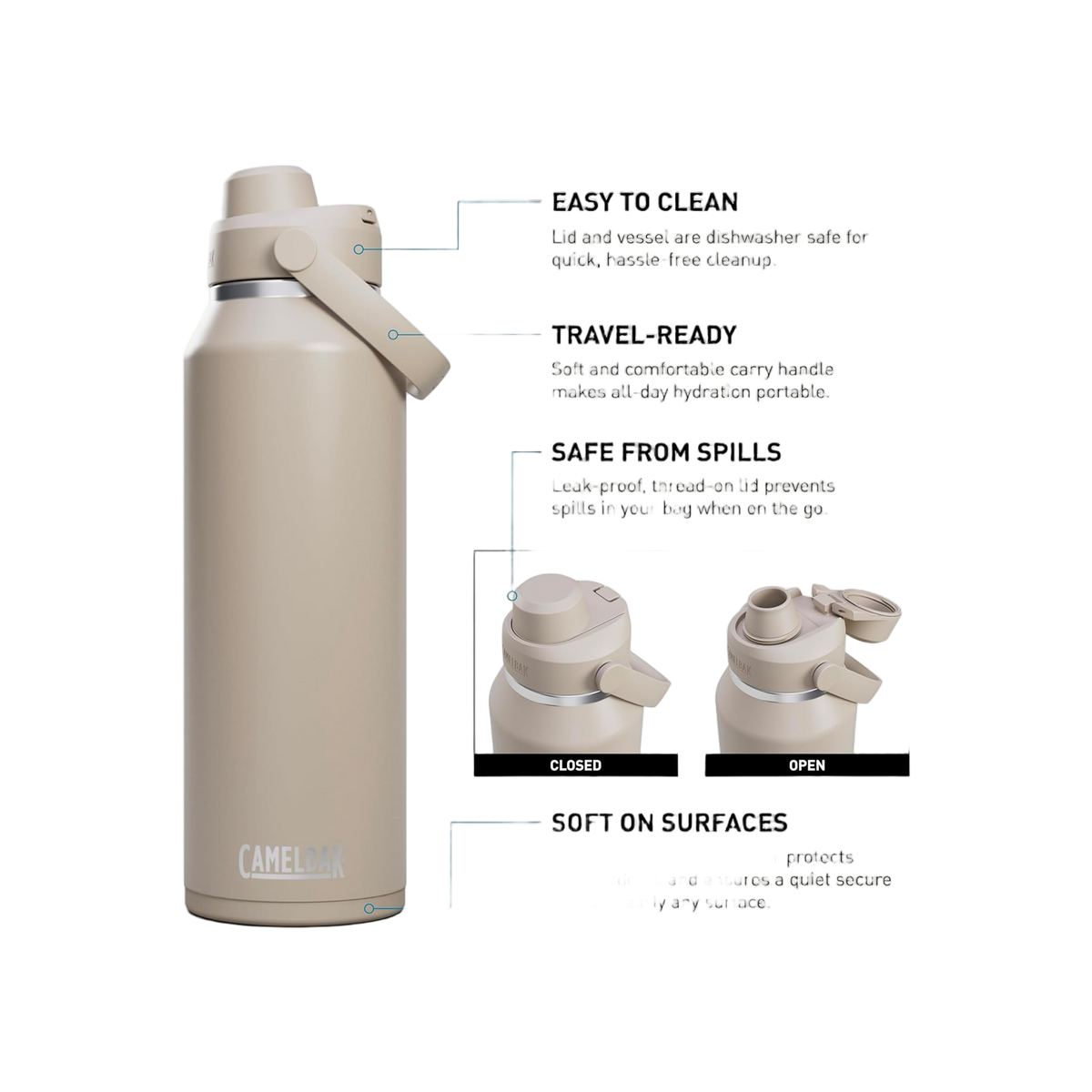 Thrive Chug Vacuum 1,2 L Stone