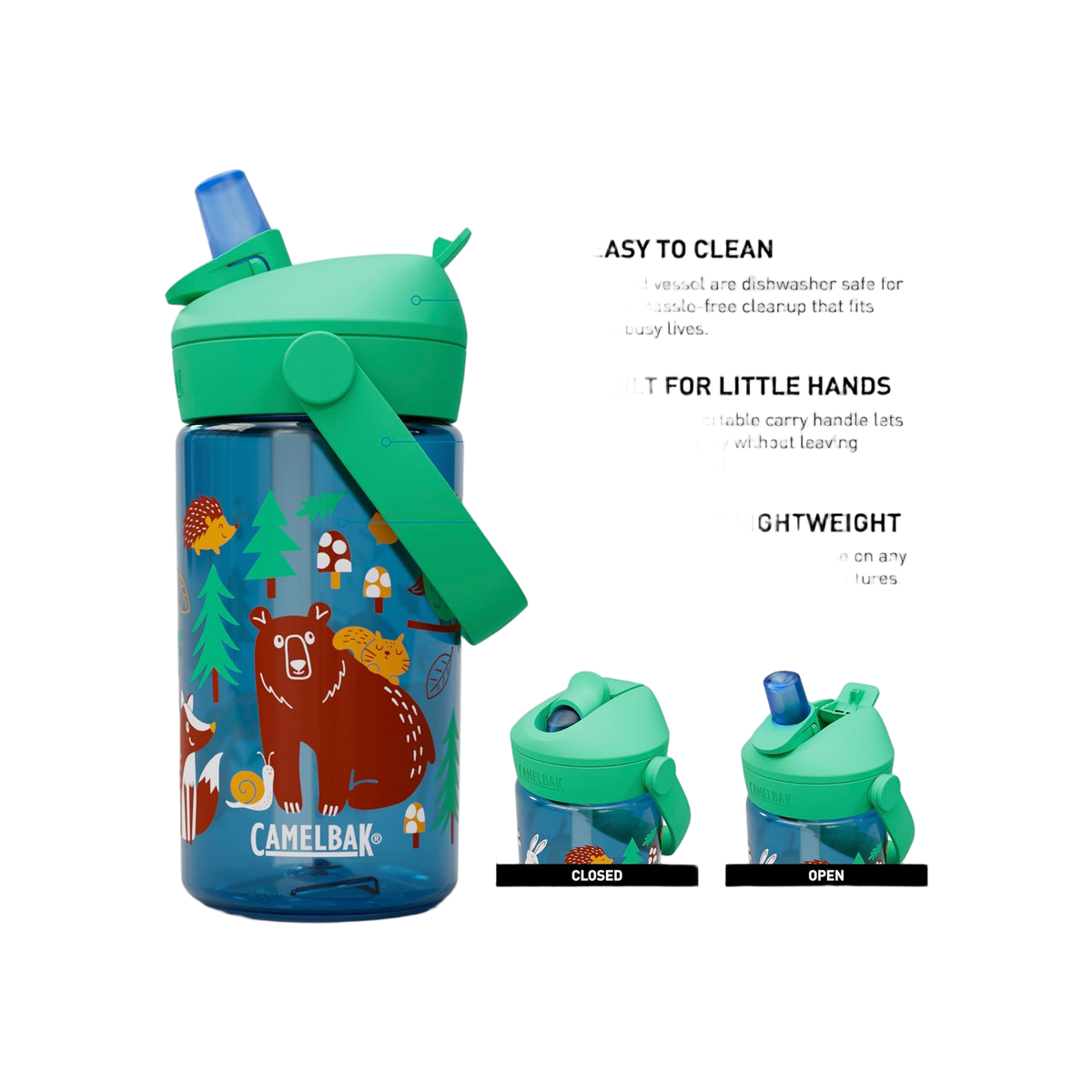 Thrive Flip Straw Kids 0,4 L Friendly Forest