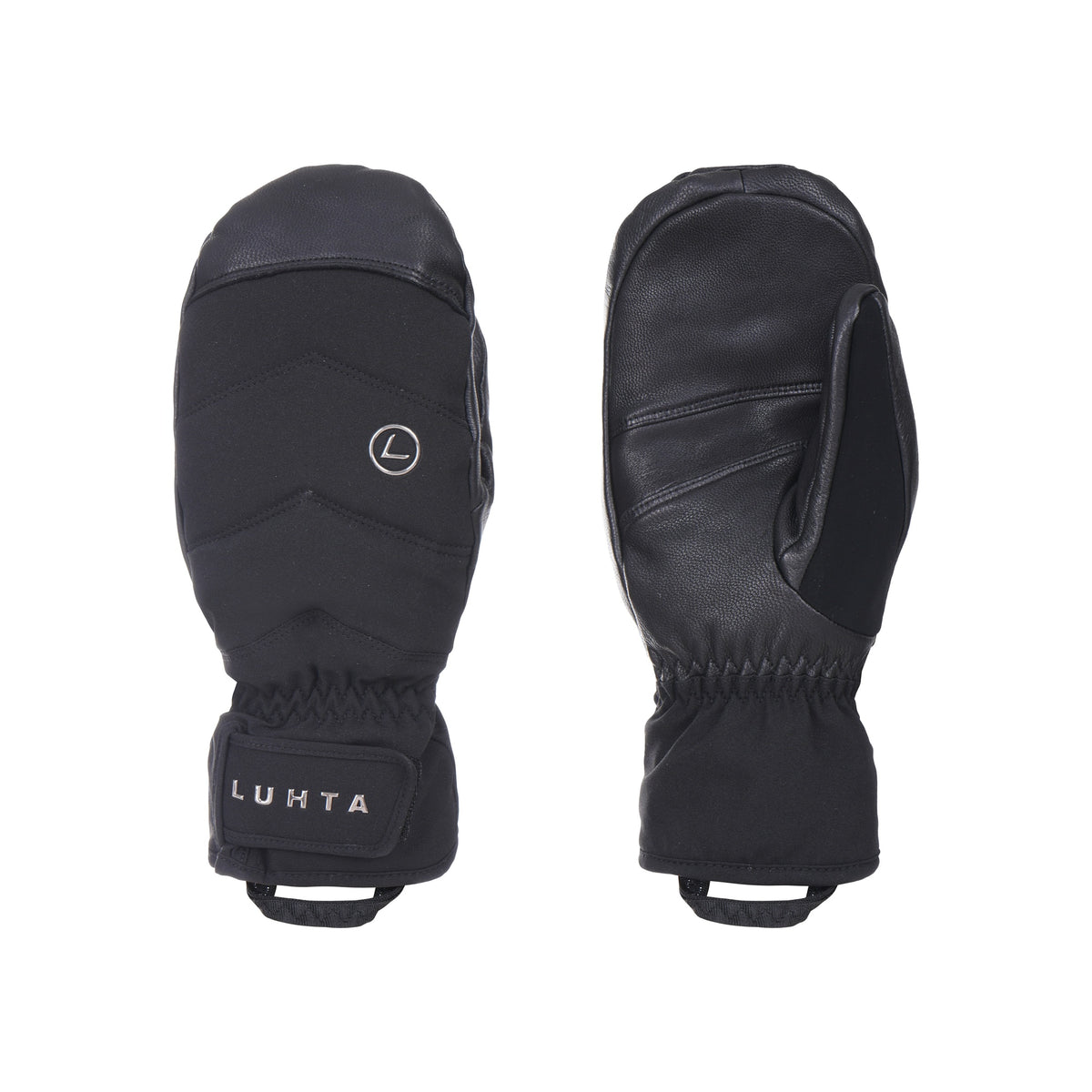Luhta zwarte waterdichte wanten met handpalm grip en polsband voor wintersport