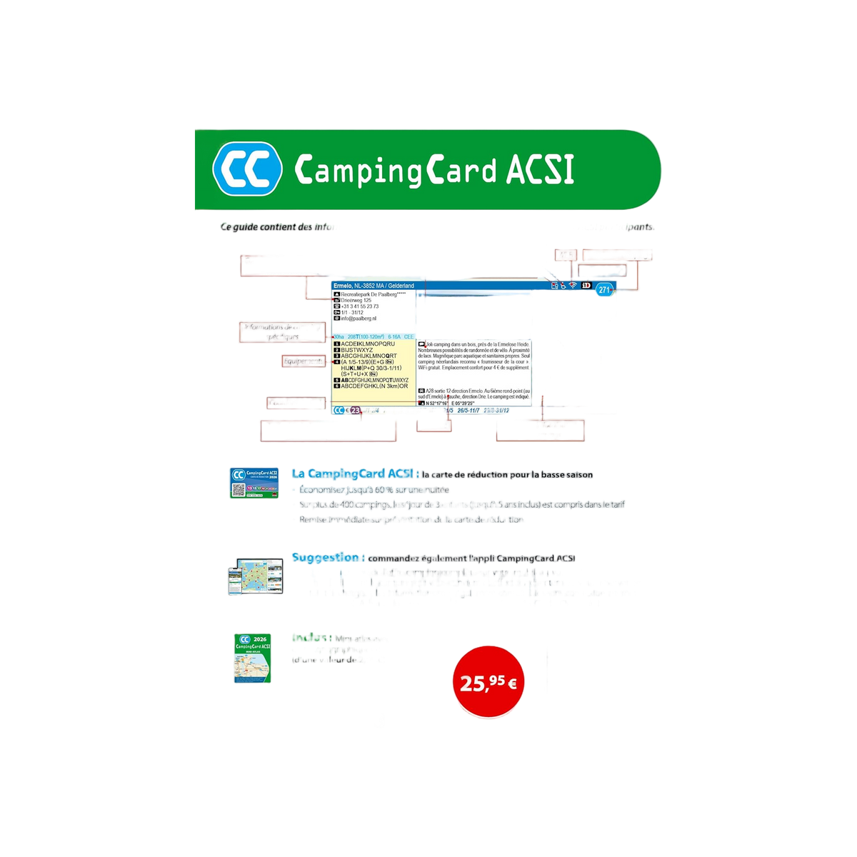 CampingCard ACSI 2026 Franstalig