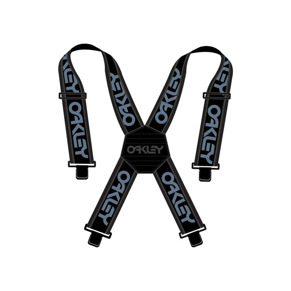 Oakley bretels met X-vormige achterkant en logo print, verstelbare clips voor skibroeken