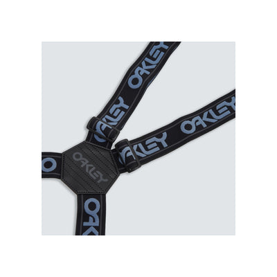 Oakley schouderband met logo-opdruk in zwart en blauw met verstelbare gespen