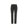 Zwarte dames wandelbroek met rechte pijpen en ritssluiting, outdoor softshell broek