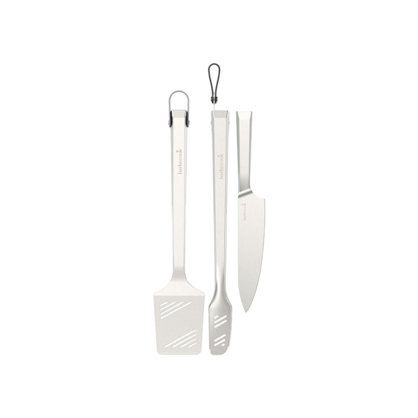 Barbecook Premium BBQ Gereedschapsset - RVS Spatel, Tang & Chefmes 45.7cm
