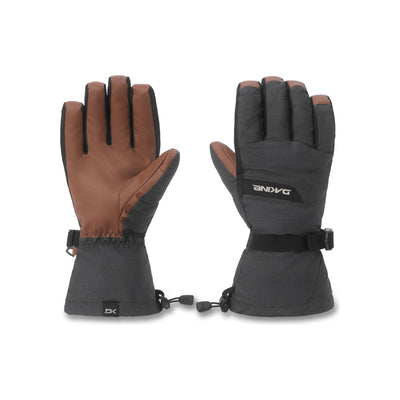 DAKINE ski- en snowboardhandschoenen in grijs met bruine handpalmen, waterdicht en geïsoleerd