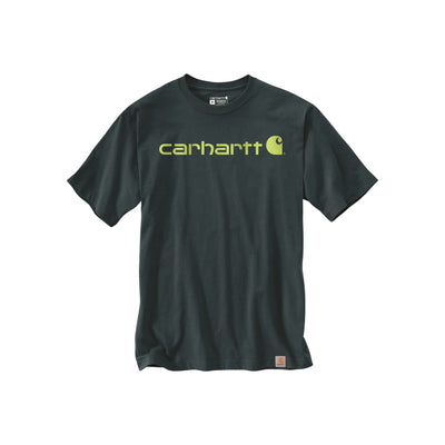 Carhartt groen grafisch T-shirt met logo print, ronde hals en korte mouwen voor heren