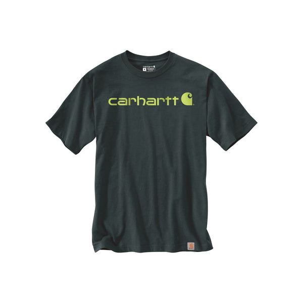 Carhartt groen grafisch T-shirt met logo print, ronde hals en korte mouwen voor heren