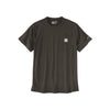 Carhartt donkergrijs werkshirt met borstzak en logo label