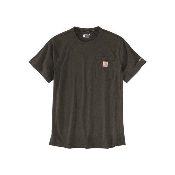 Carhartt donkergrijs werkshirt met borstzak en logo label