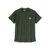 Carhartt groen werkshirt met borstzak en logo - korte mouwen t-shirt