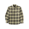 Geruit overhemd met lange mouwen in beige en zwart, button-down kraag en borstzak