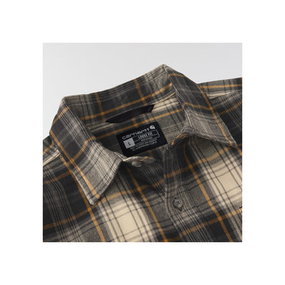 Geruite heren overhemd in bruin en grijs met kraag detail, casual stijl