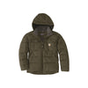 Carhartt gewatteerde groene winterjas met capuchon en ritssluiting voor heren