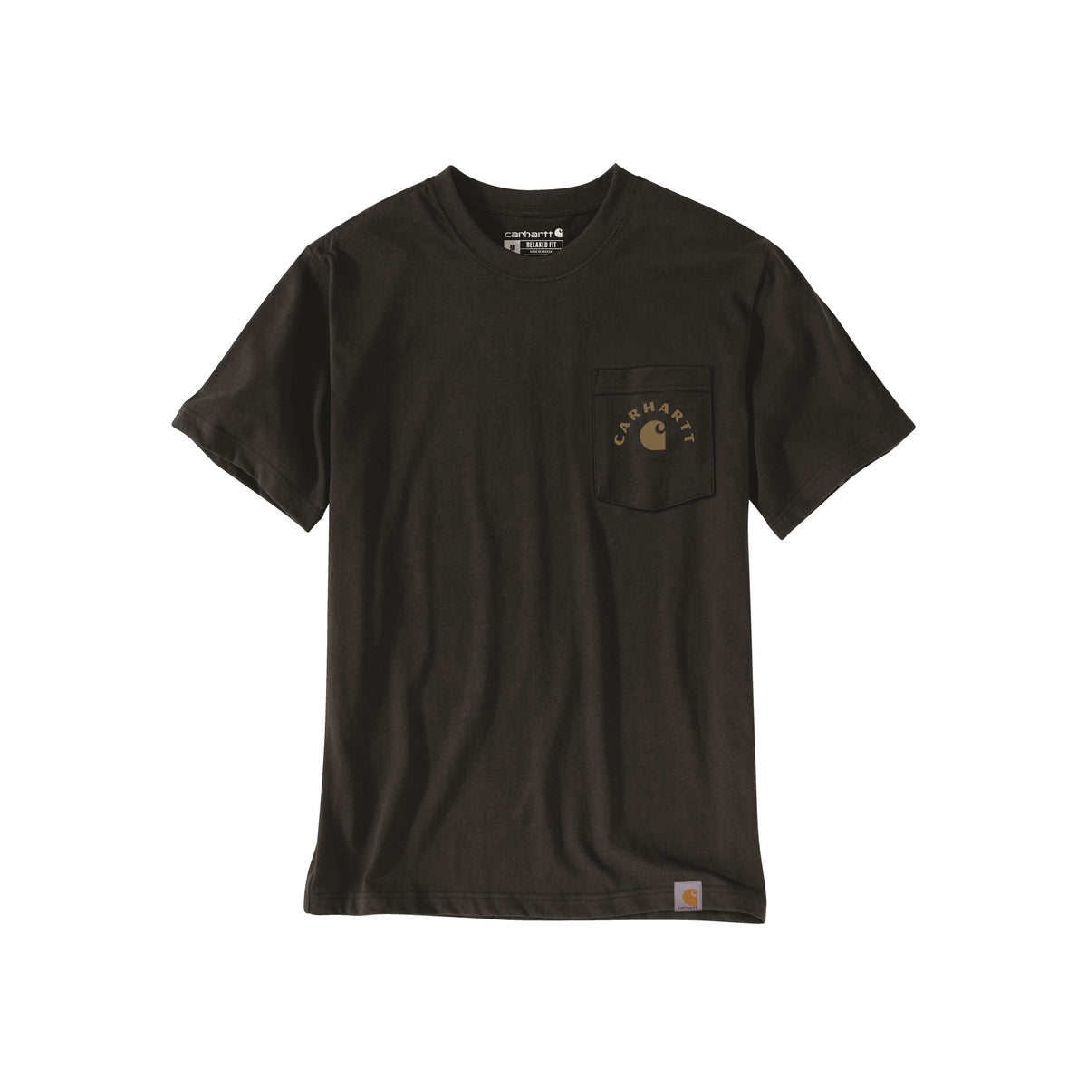 Carhartt zwart T-shirt met borstzak en logo detail voor heren