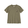 Olijfgroen T-shirt met borstzak en korte mouwen, basic katoenen heren shirt