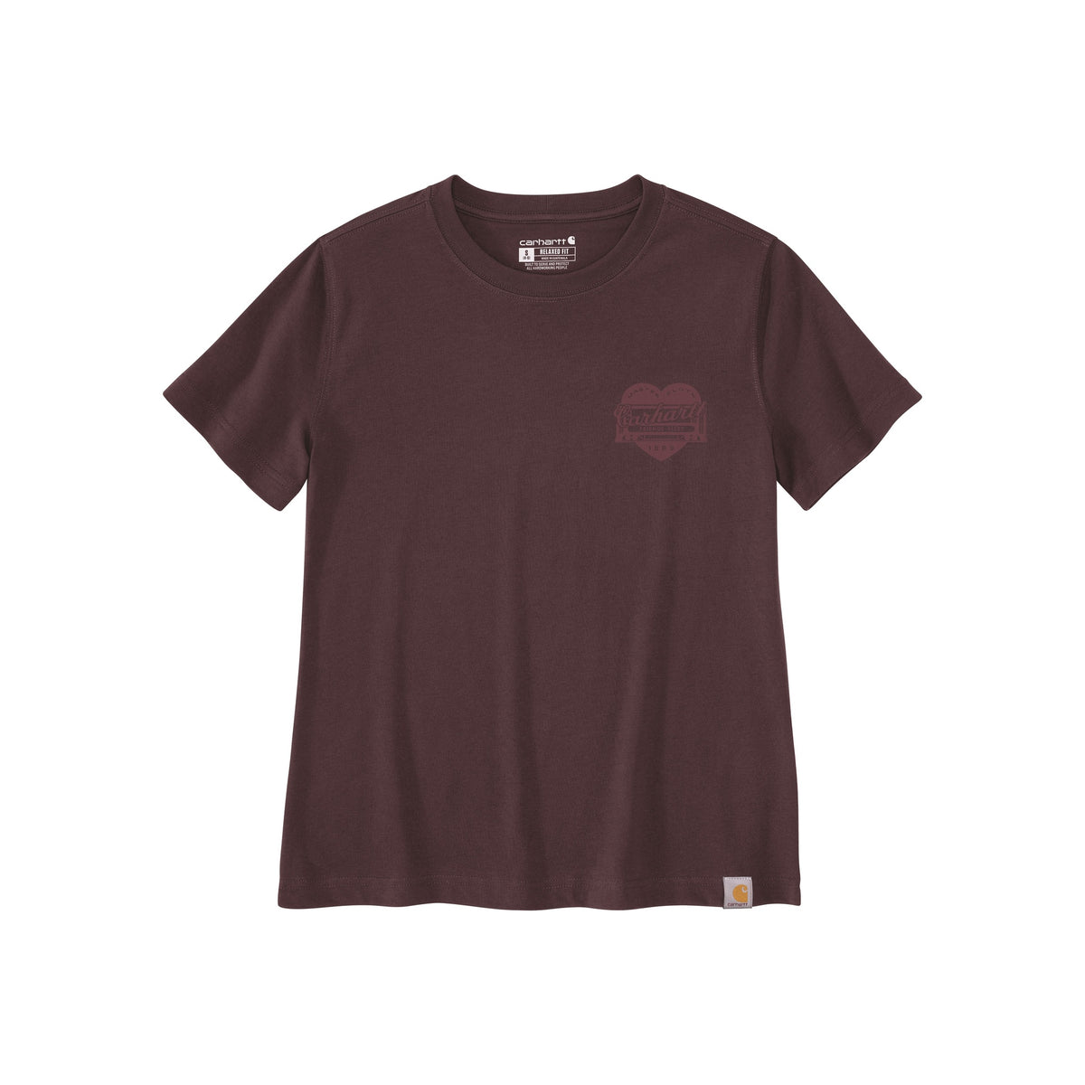 Carhartt bruin t-shirt met borstzak en korte mouwen voor heren