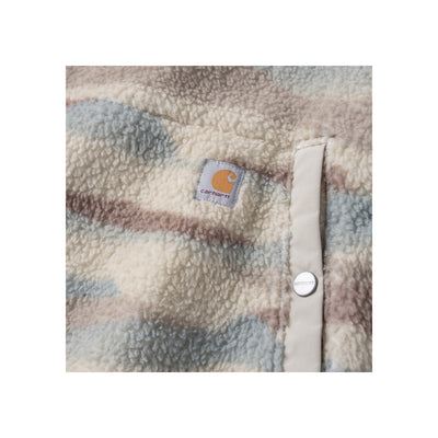 Carhartt fleece vest in camouflage print met drukknoop en logo-label