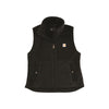 Zwart Carhartt dames fleece bodywarmer met ritssluiting en logopatch