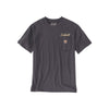 Carhartt grijs T-shirt met borstzak en logo voor heren - werkkleding in relaxed fit