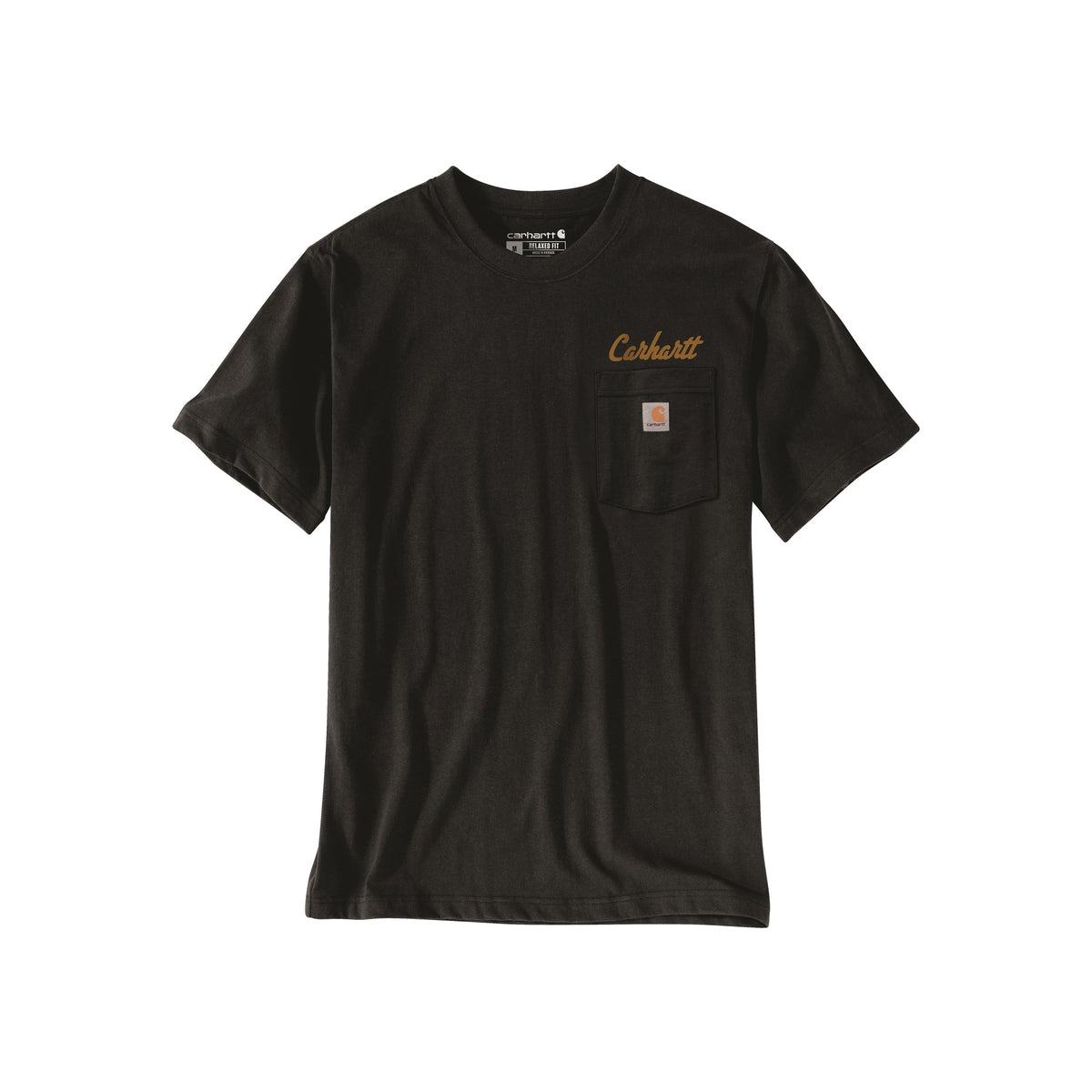 Zwart Carhartt T-shirt met borstzak en logo borduursel