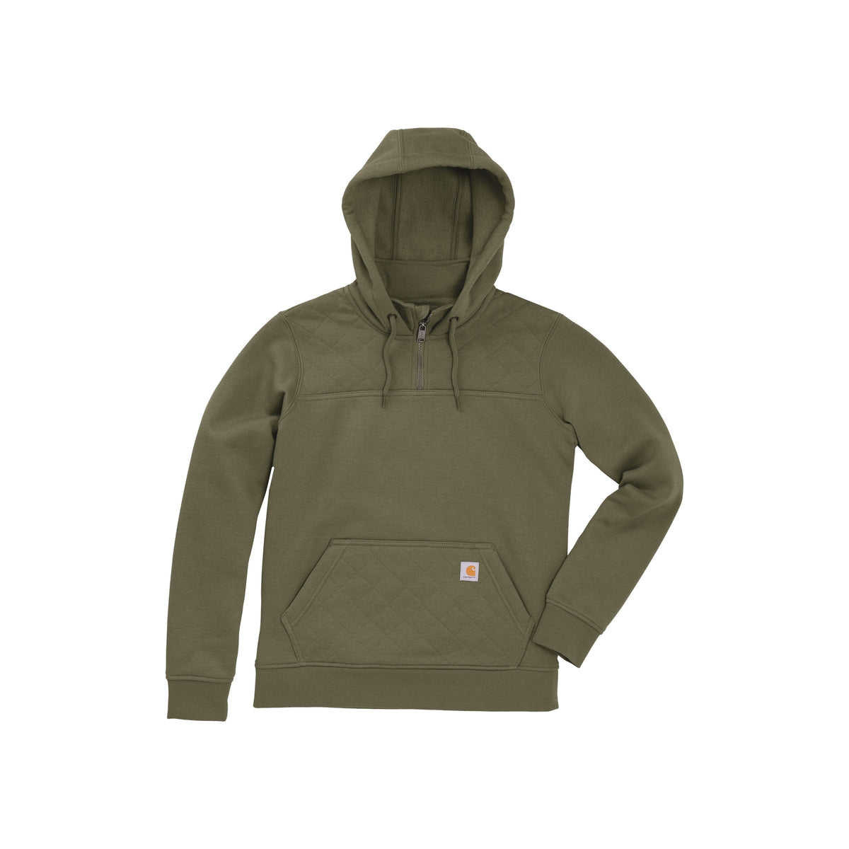 Olijfgroene hoodie met capuchon en kengoeroe zak, casual sweatshirt voor heren