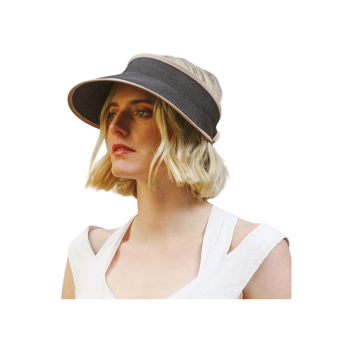 Lili Visor — Black/Tan