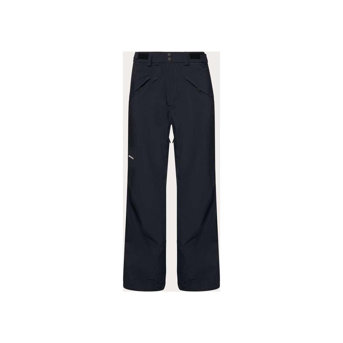 Zwarte ski broek voor heren met rechte pijpen en zakken, geïsoleerde winterbroek