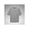 Grijs oversized T-shirt met korte mouwen en klein logo op de borst