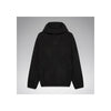 Zwarte hoodie met capuchon en zijzakken, unisex sweatshirt voor casual streetwear