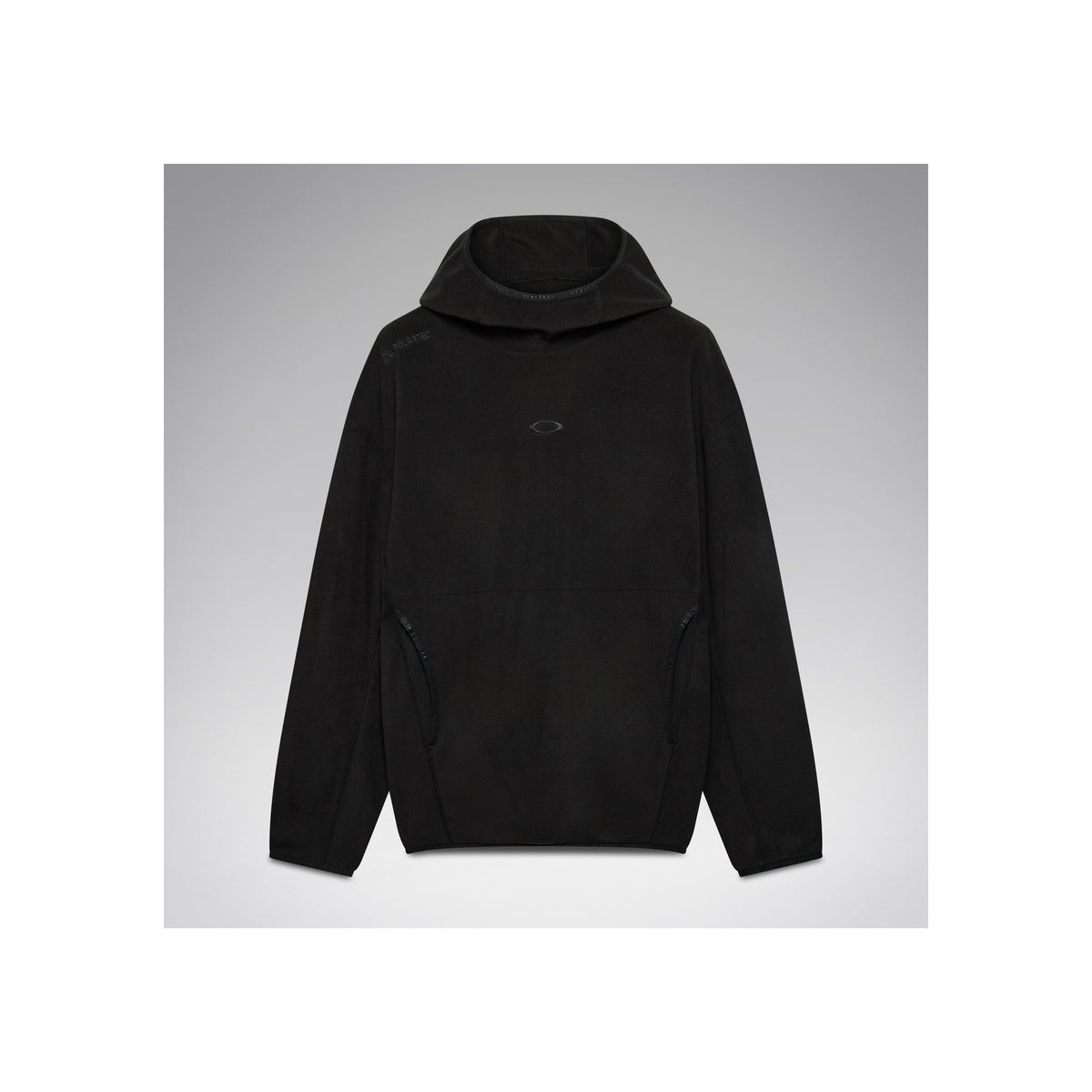 Zwarte hoodie met capuchon en zijzakken, unisex sweatshirt voor casual streetwear