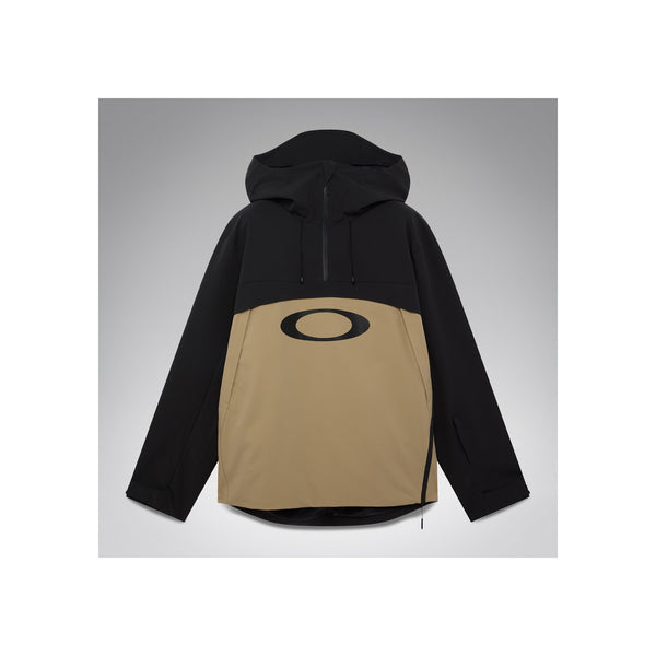 Zwart-beige anorak ski-jack met capuchon en Oakley logo op de borst