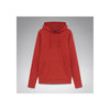 Rode hoodie met capuchon en kenmerkende kangoeroe zak voor casual comfort