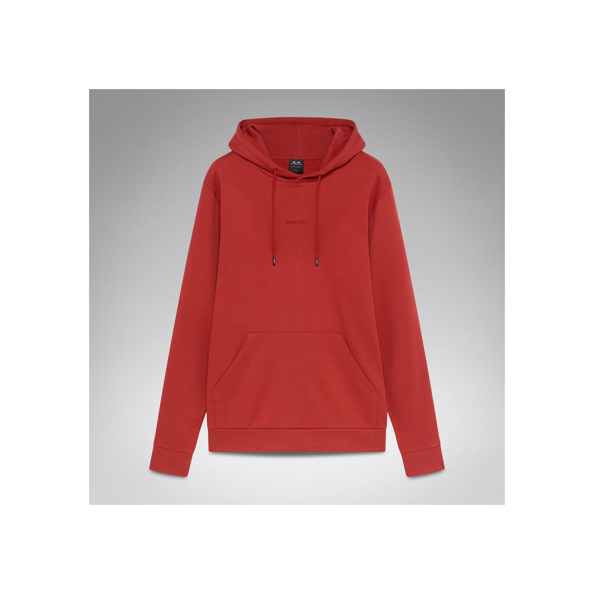 Rode hoodie met capuchon en kenmerkende kangoeroe zak voor casual comfort