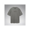 Grijs oversized T-shirt met klein logoprint op de borst