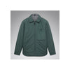 Groen gevoerd overshirt met kraag en borstzak, casual werkjas stijl voor heren