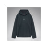 Donkergrijze hoodie met capuchon en kangoeroezak, unisex sweatshirt met klein logoborduursel op de borst